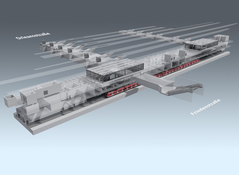 Visualisierung der neuen Station am Ostbahnhof