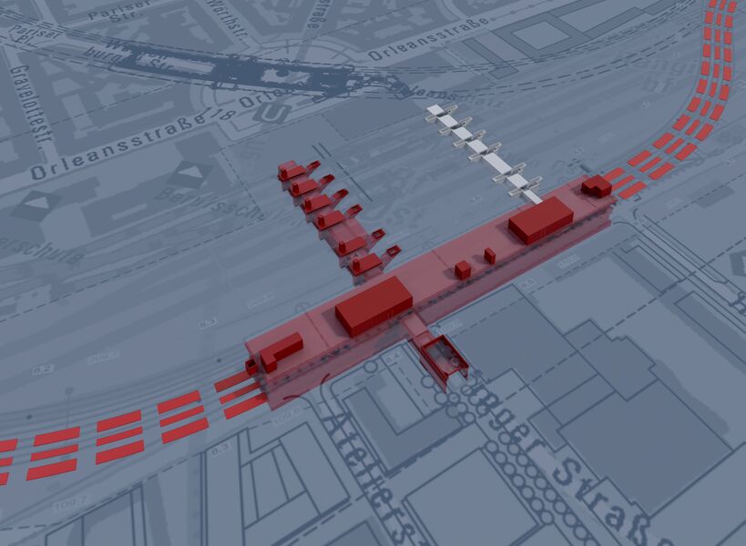 Visualisierung der neuen Station am Ostbahnhof
