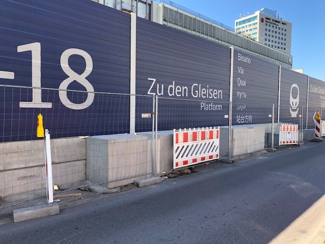 Schallschutzwand HBF Bahnhofplatz Quelle: DB InfraGo AG