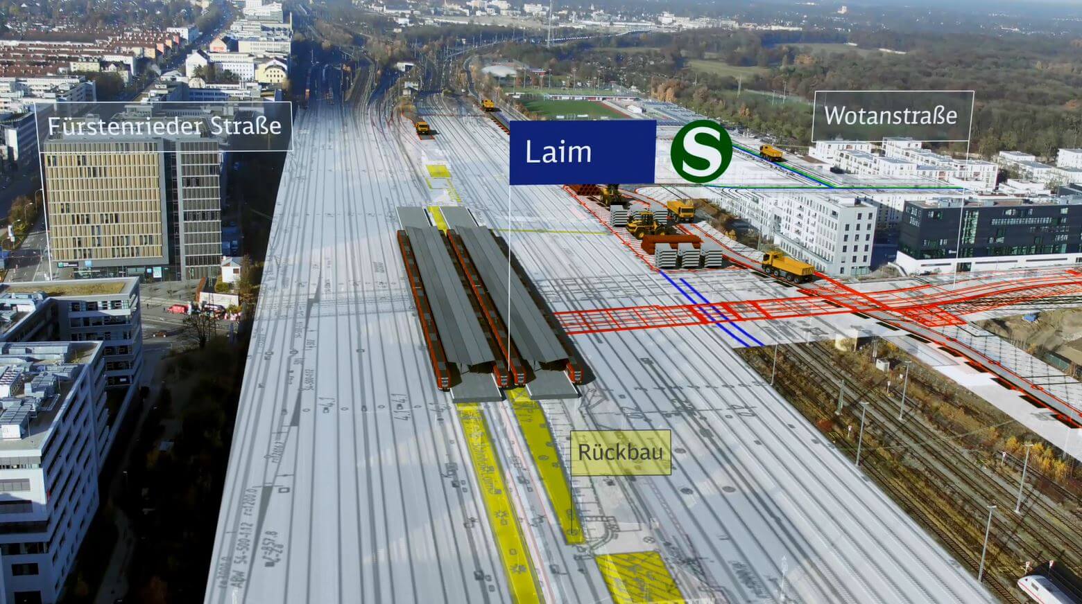 Die zukünftige Station Laim Visualisierung der künftigen Station Laim