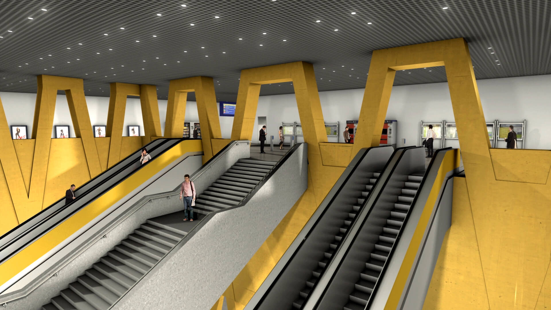Die zukünftige Station Marienhof Computer-Visualisierung der künftigen Station Marienhof